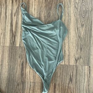 Asymmetrical thong bodysuit